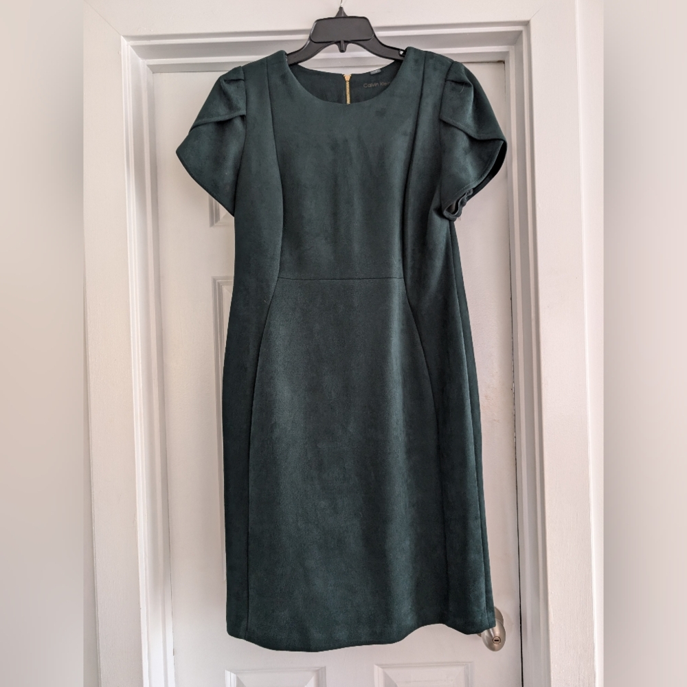 Green Velvet Calvin Klein Dress